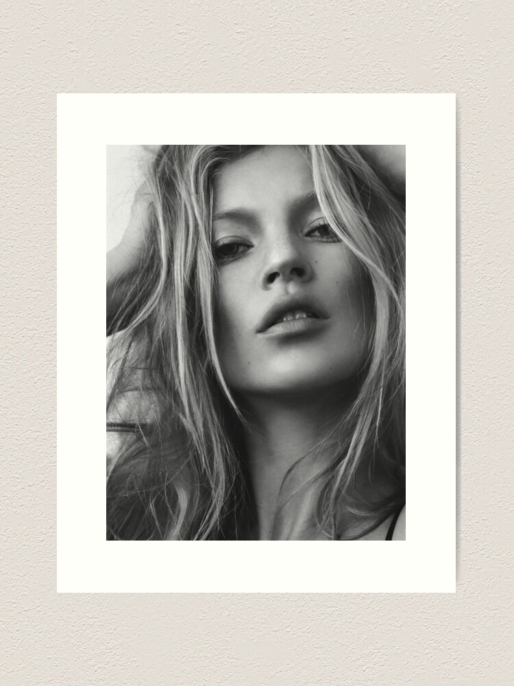 Thumbnail 1 of 3, Art Print, Kate Moss supermodel beauty portrait designed and sold by nth4ka.