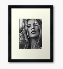 Kate Moss supermodel beauty portrait Framed Print