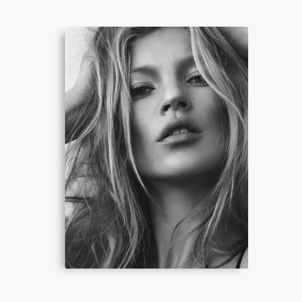 Kate Moss supermodel beauty portrait Canvas Print