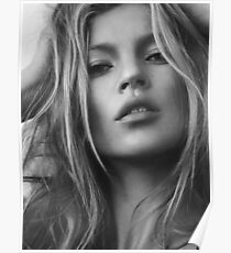 Kate Moss supermodel beauty portrait Poster