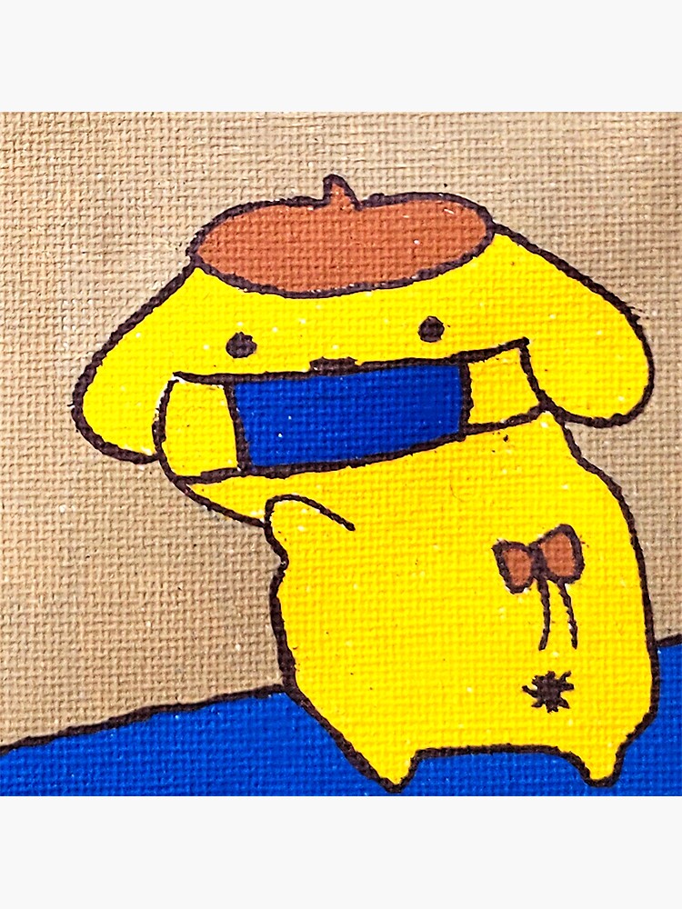 Thumbnail 3 of 3, Sticker, pudding dog masked up designed and sold by aggiepanda.