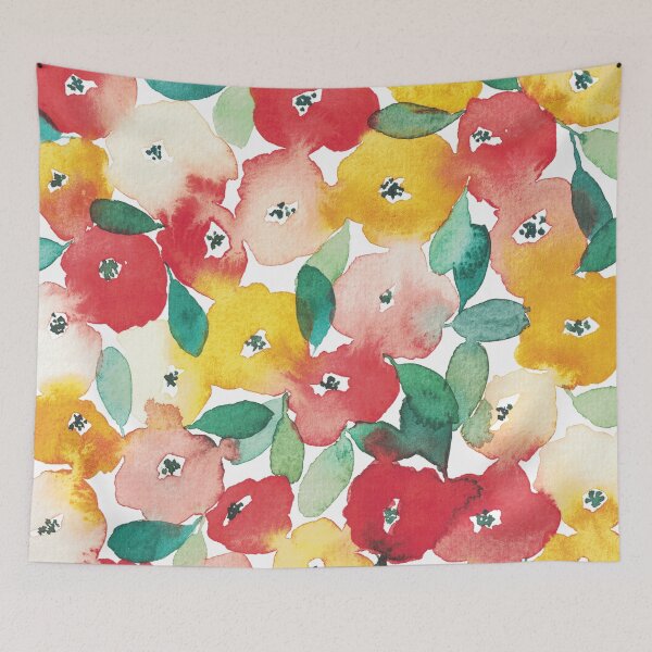 Item preview, Orange Bold Florals designed and sold by Artbyannieyang.
