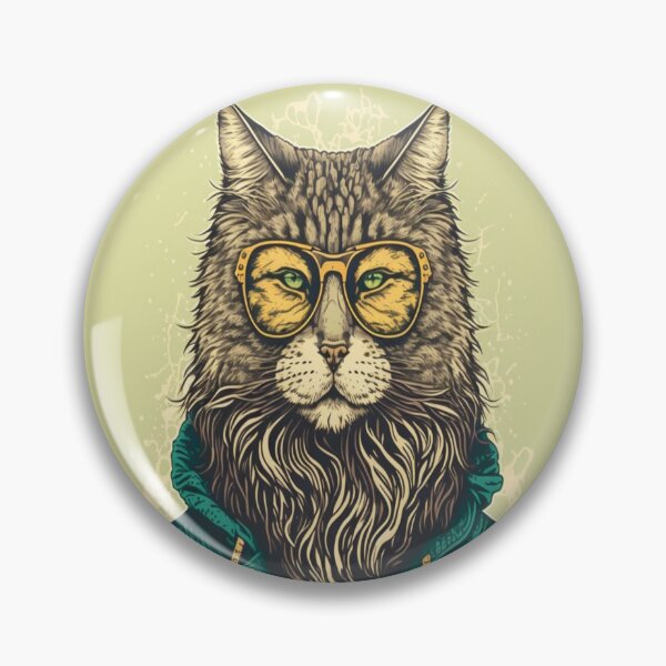 Item preview, Maine Coon 70s Hippie - 70s Poster Art designed and sold by Star_.