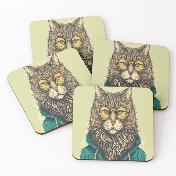 Item preview, Maine Coon 70s Hippie - 70s Poster Art designed and sold by Star_.