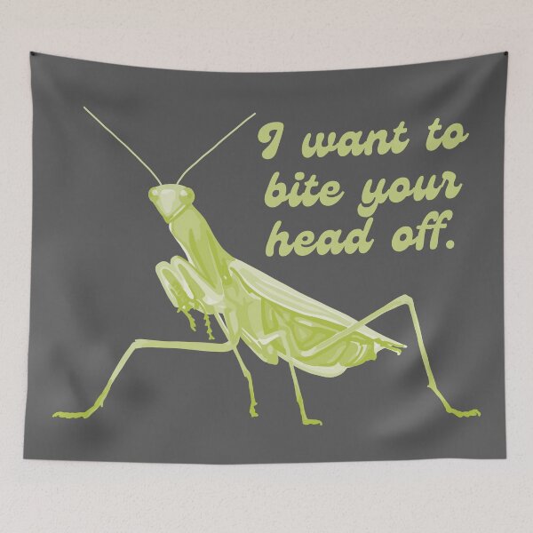 Item preview, Praying Mantis Wants To Bite Your Head Off designed and sold by Unhinged Heather.
