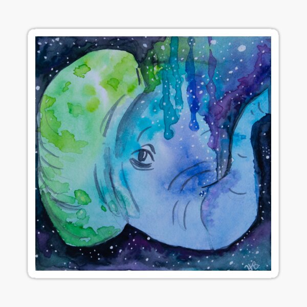 Space Elephant Sticker