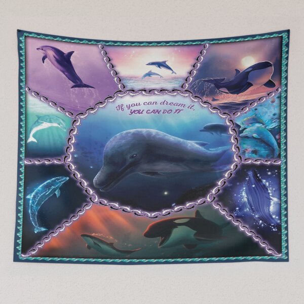 Item preview, dolphins blanket: if you can dream it, You can do it designed and sold by BAYIDESIGNER.