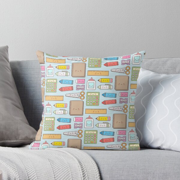 Item preview, Kawaii Back to School Supplies Doodle Pattern designed and sold by rustydoodle.