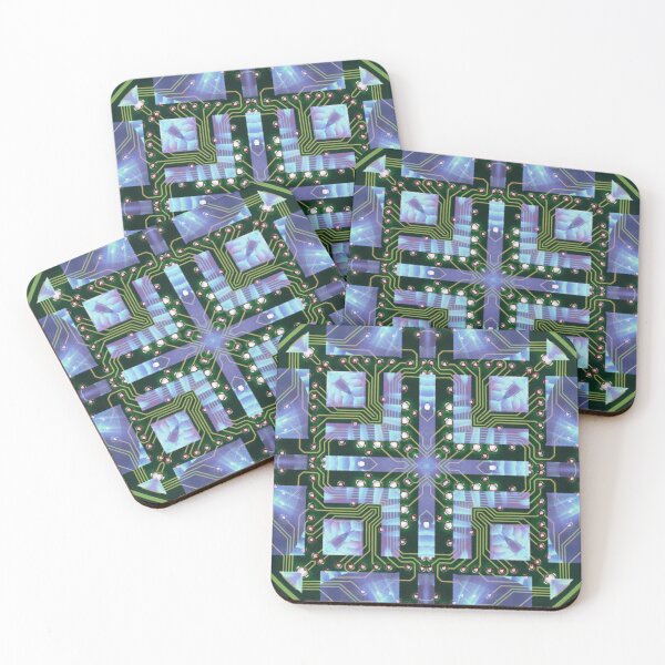 Item preview, Circuitboard fire Kaleidoscope Pattern (Seamless) 14 designed and sold by Swabcraft.