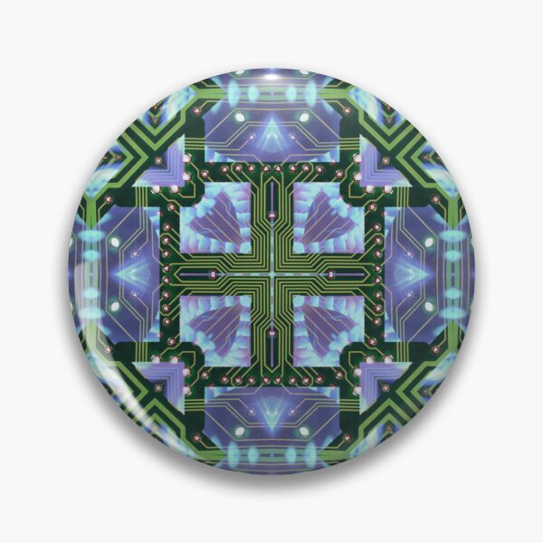 Item preview, Circuitboard fire Kaleidoscope Pattern (Seamless) 15 designed and sold by Swabcraft.