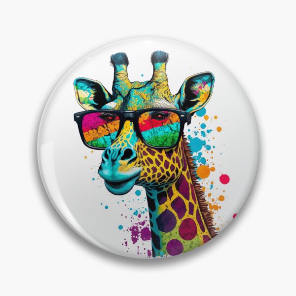 Item preview, Giraffe wearing sunglasses glasses pop art designed and sold by luisraultg.