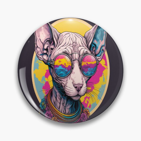 Item preview, Purr-fectly Groovy Sphynx - 70s Poster Art designed and sold by Star_.