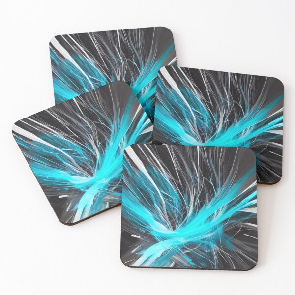 Item preview, Turquoise Abstract Curved Brush Strokes designed and sold by Artel-Blue.