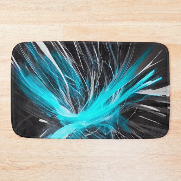 Item preview, Turquoise Abstract Curved Brush Strokes designed and sold by Artel-Blue.