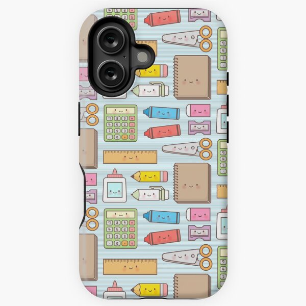 Item preview, Kawaii Back to School Supplies Doodle Pattern designed and sold by rustydoodle.