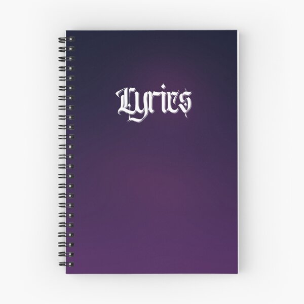 Item preview, Dark Purple Lyrics Notebook designed and sold by Ninjakandy.