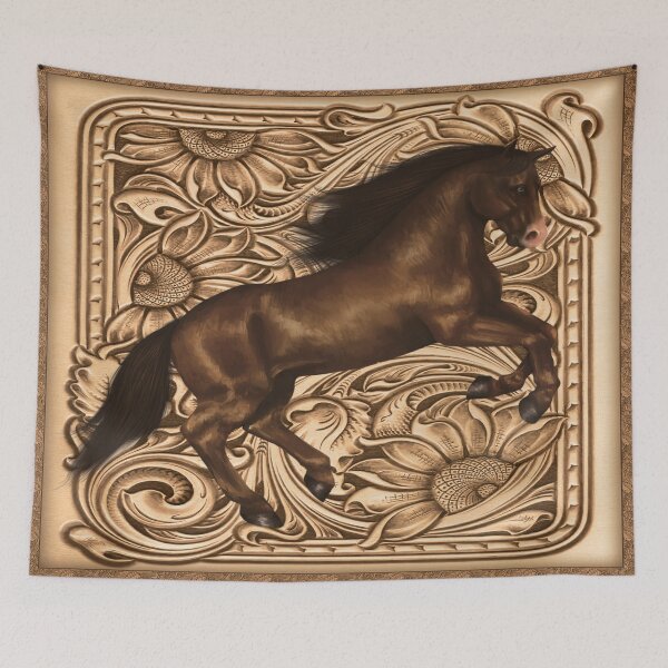 Item preview, brown horse horse in wood design - Exclusively Licensed Artwork, Realistic Horse, Rust Colored designed and sold by BAYIDESIGNER.