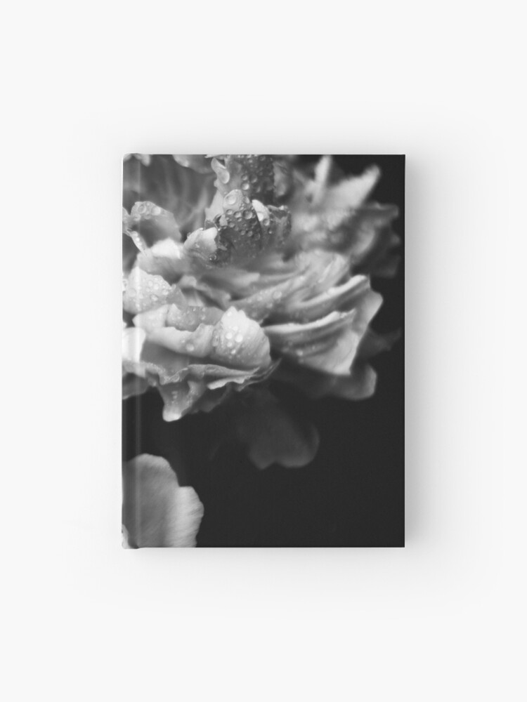 Cuaderno de tapa dura «Peonías blancas y negras» de nth4ka | Redbubble