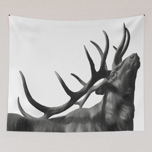 Item preview, Elk in Black in White designed and sold by Rocky Mountain Artistry.