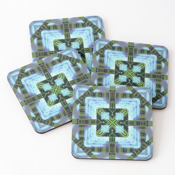 Item preview, Circuitboard fire Kaleidoscope Pattern (Seamless) 19 designed and sold by Swabcraft.
