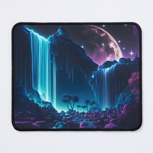 Item preview, Waterfall over a Crimson moon designed and sold by Anthony Maggio.