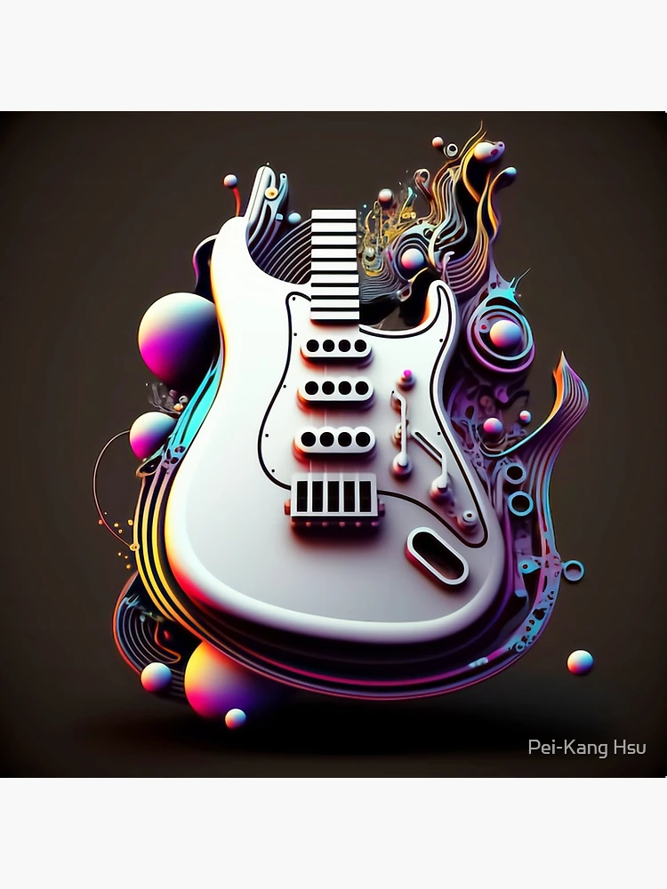 Electric Guitar Design - Vintage Guitar Collection print Metal Print by  Deluxe Chimp - Fine Art America