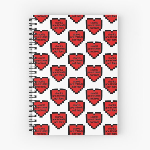 Item preview, 8-bit shark heart designed and sold by whatkatdrewtoday.