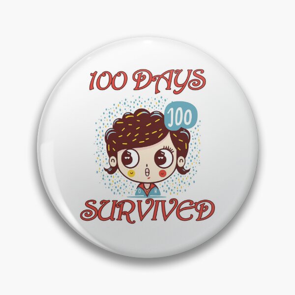 Item preview, 100 Days Os School Survived Cute Girl Illustration designed and sold by mbensdesign.