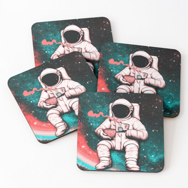 Item preview, An astronaut smoking in the space designed and sold by Strange-desigN.