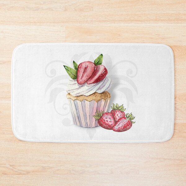 Item preview, Shabby chic style strawberry cupcake  designed and sold by Justsweetdesign.