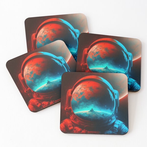Item preview, We Used to live there - Astronaut watching Earth from Planet Mars V3 designed and sold by Dude 4U.