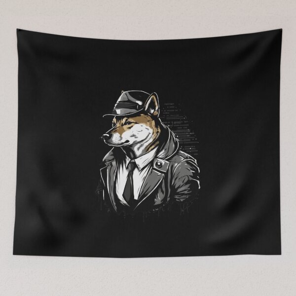 Item preview, Boss Shiba Dog With Leather Hat Leather Jacket And Suit designed and sold by adembulut.