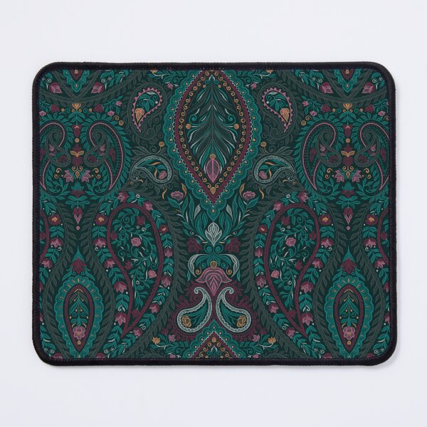 Item preview, Green Garden Paisley Patterns - Peacock Green Background designed and sold by SemDesigns1.