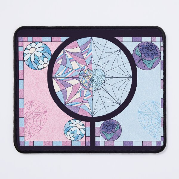 Item preview, Colorblock Split Rainbow Stained Glass Window Spiderweb and Flower designed and sold by Luv Maila.