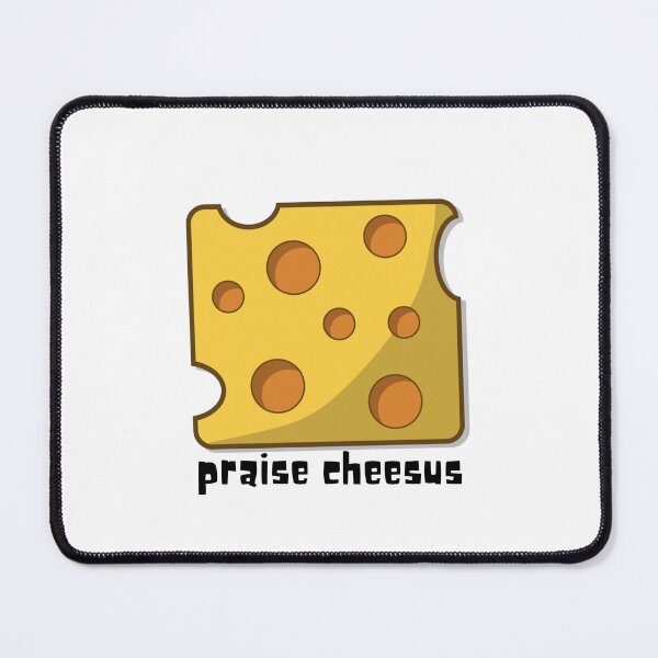 Item preview, Praise Cheesus on square cheese slice cartoon style designed and sold by FrescoNat.