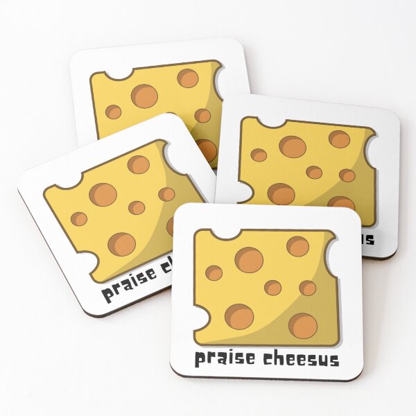 Item preview, Praise Cheesus on square cheese slice cartoon style designed and sold by FrescoNat.
