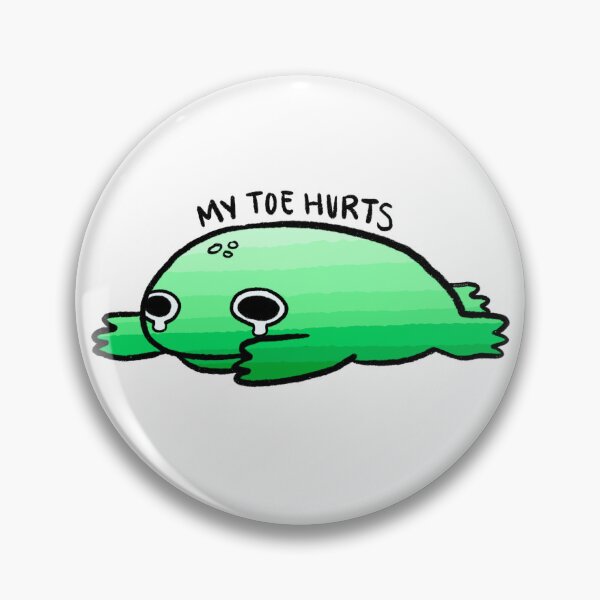 Item preview, My Toe Hurts | Fuzzy Green Frog designed and sold by iristocat.