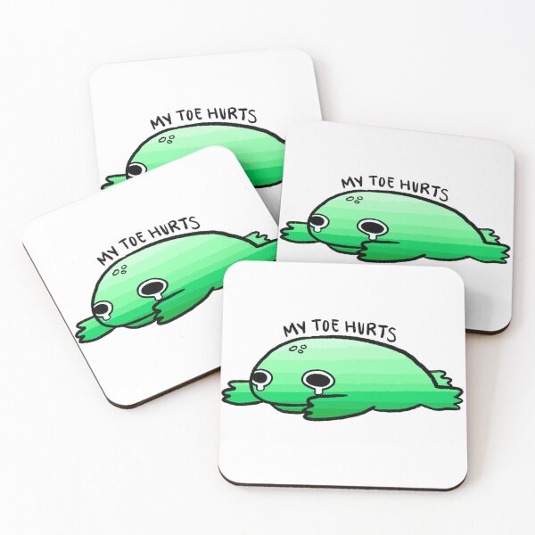 Item preview, My Toe Hurts | Fuzzy Green Frog designed and sold by iristocat.