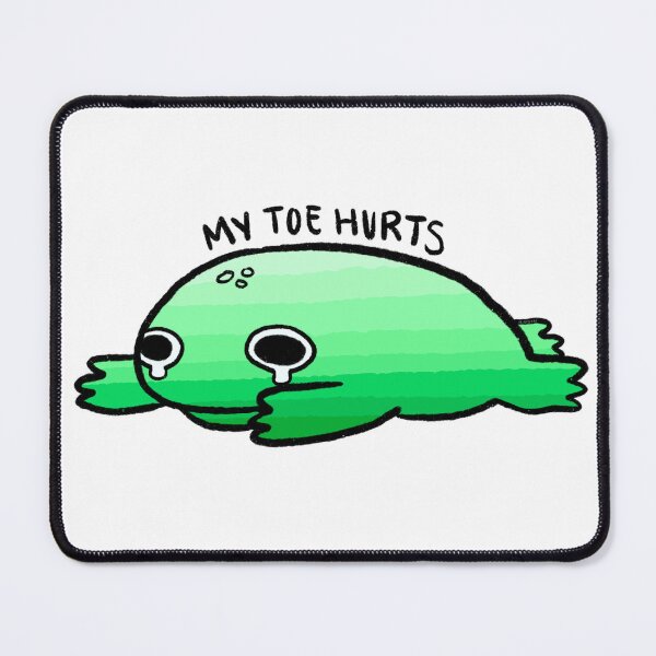 Item preview, My Toe Hurts | Fuzzy Green Frog designed and sold by iristocat.