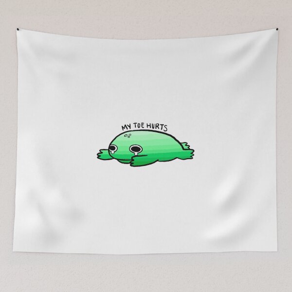 Item preview, My Toe Hurts | Fuzzy Green Frog designed and sold by iristocat.