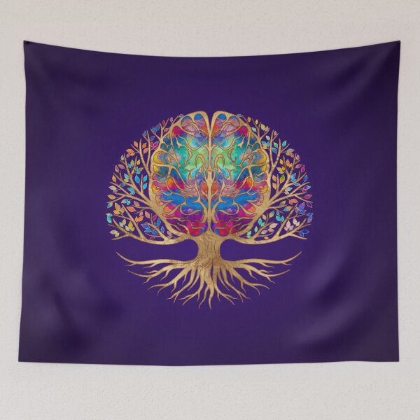 Item preview, Brain Tree of life - Realm of colors designed and sold by k9printart.