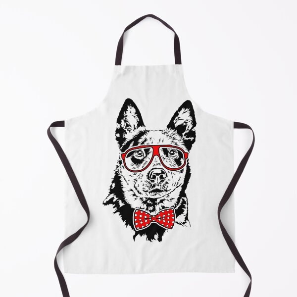 Item preview, Funny Australian Cattle Dog Heeler with Glasses Dog Portrait designed and sold by dogarts.