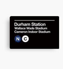 Durham, North Carolina (Duke) Sports Venue Subway Sign Canvas Print
