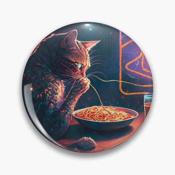 Item preview, The cat eating spaghetti in space designed and sold by MystiS.
