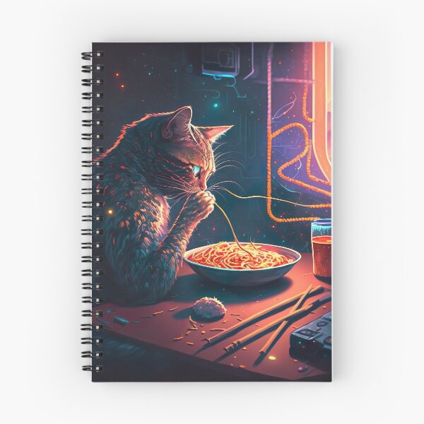 Artikelvorschau, Die Katze, die im Weltraum Spaghetti isst entworfen und verkauft von MystiS.