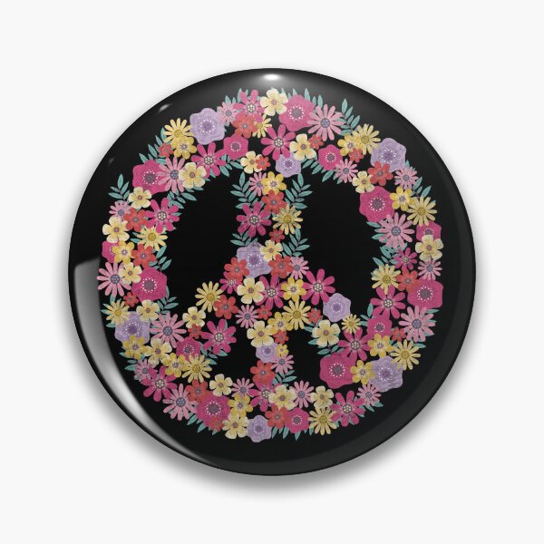 Item preview, Peace Flowers Love Peace Sign Floral Art Hippie Costume 60s 70s designed and sold by alenaz.
