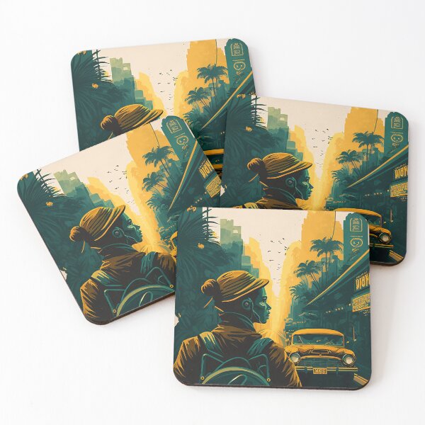 Item preview, Lagos Nigeria Modern Streetscape Travel Art Poster designed and sold by OldTravelArt.