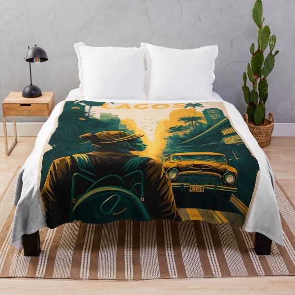 Item preview, Lagos Nigeria Modern Streetscape Travel Art Poster designed and sold by OldTravelArt.