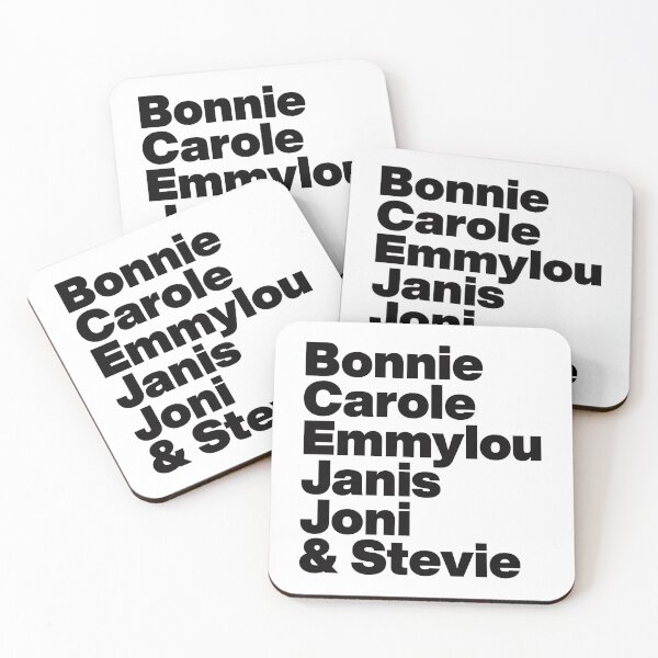 Item preview, Female Singer Songwriters - Bonnie Carole Emmylou Janis Joni and Stevie - Black Text designed and sold by AViCANOShop.