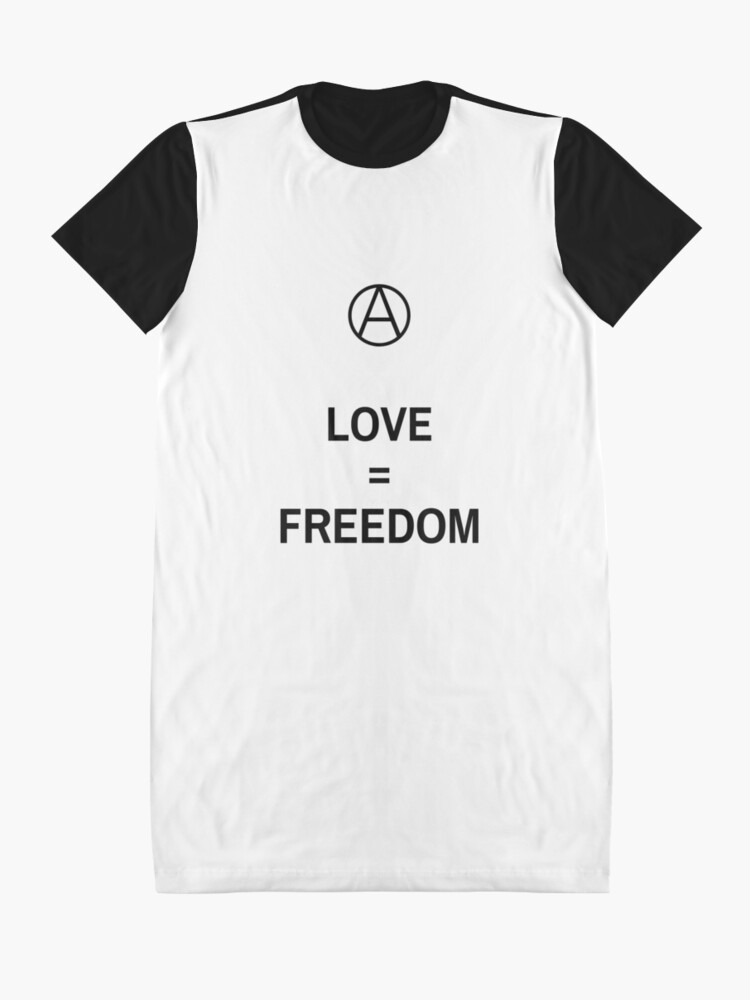 Alternate view of Love equal Freedom Graphic T-Shirt Dress